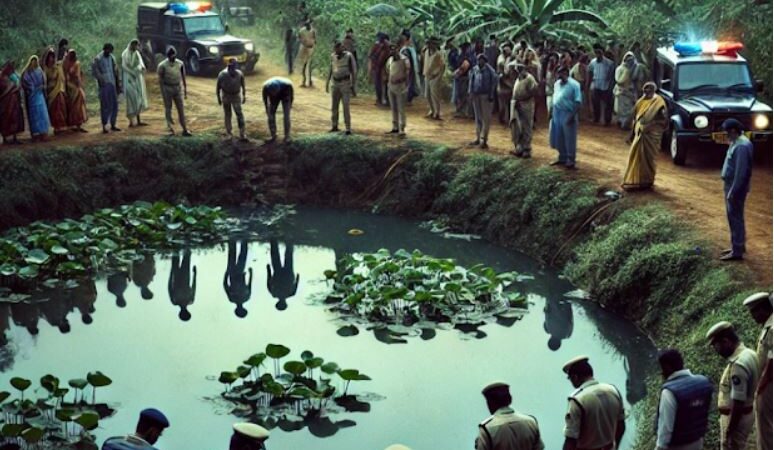 करधना तालाब में उतराता मिला महिला की शव, सिर और चेहरे पर मिले चोटों के निशान;जांच में जुटी पुलिस