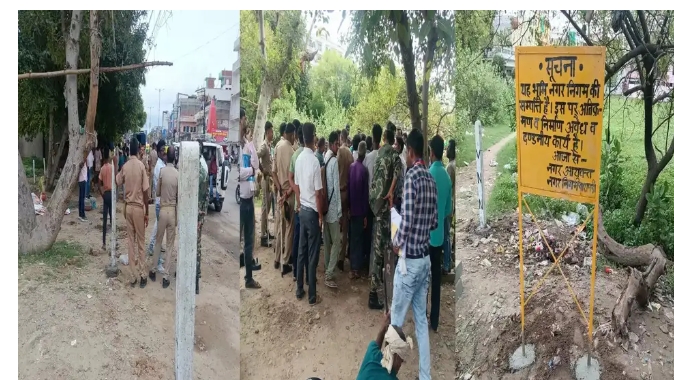अवैध कब्जे से मुक्त कराई गई 18 करोड़ की नगर निगम भूमि