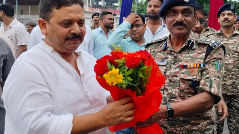 सीआरपीएफ कैंप में ओपन जिम का मंत्री ने किया शुभारंभ