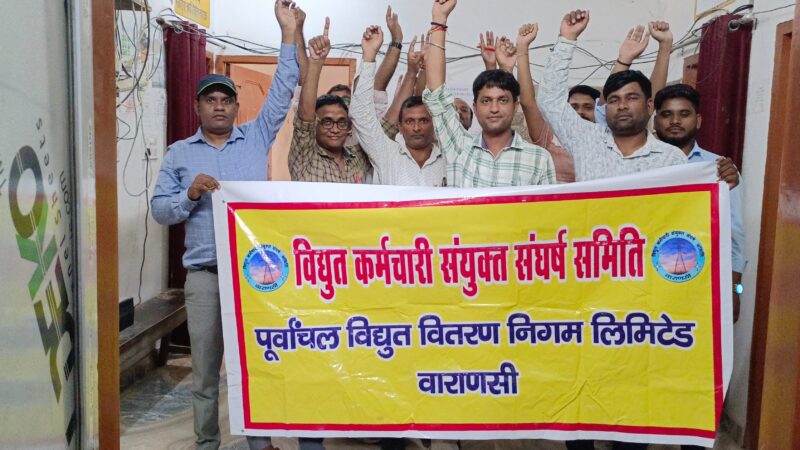 बिजलीकर्मियों ने किया बिजली निजीकरण का जोरदार विरोध प्रदर्शन