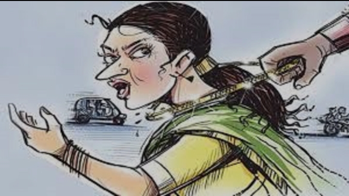 ऑटो से गुजर रही महिला के गले से लाकेट नोचकर फरार हुआ उचक्का