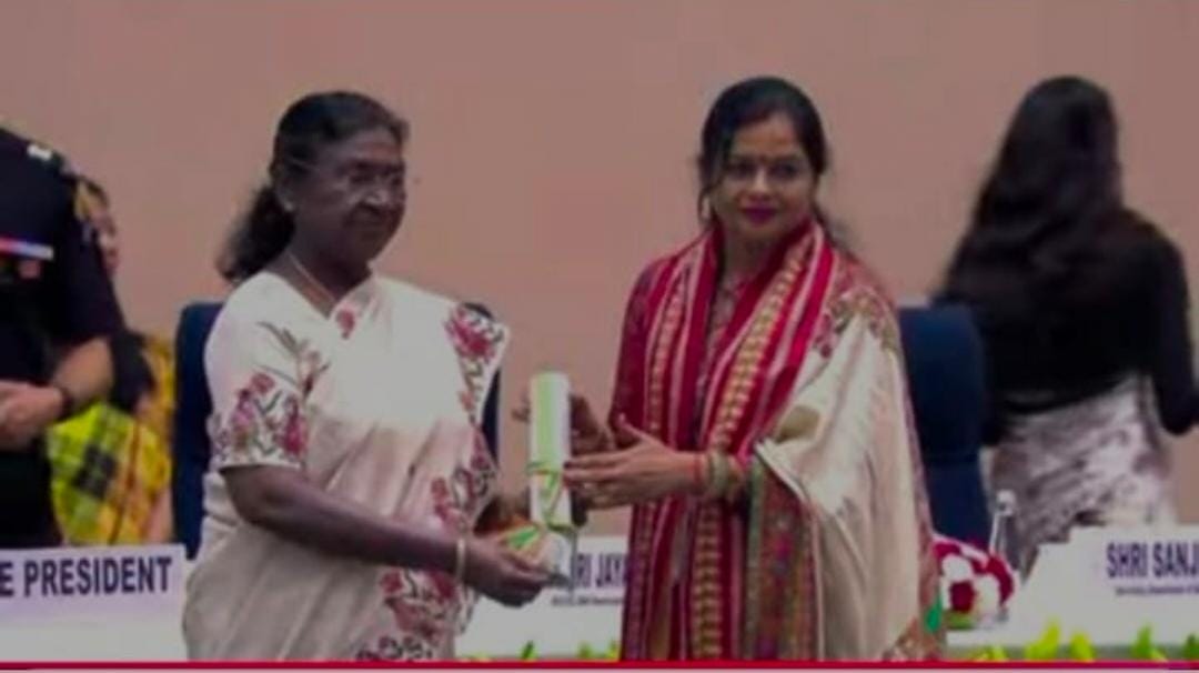 राष्ट्रीय शिक्षक सम्मान 2025 से सम्मानित हुईं मधुरिमा तिवारी