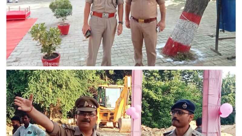 बड़ागांव थाने के नए भवन का भूमि पूजन सम्पन्न