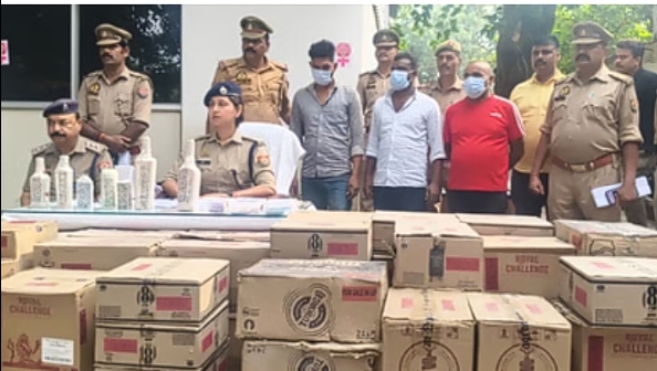 135 पेटी अवैध शराब के साथ तीन तस्कर गिरफ्तार