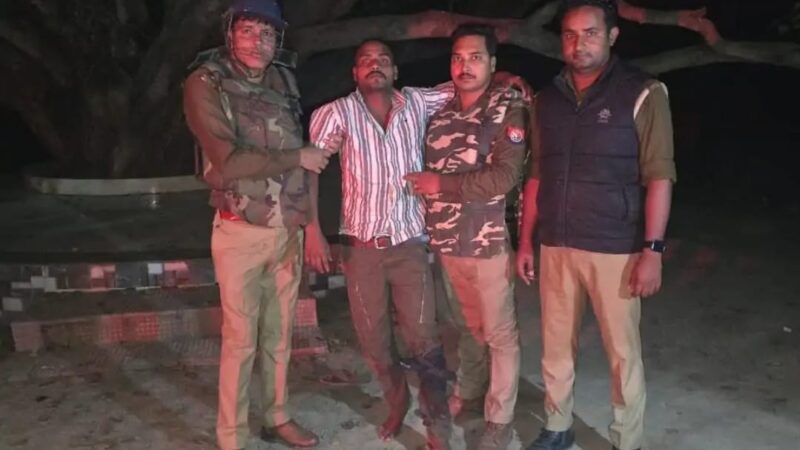 बलिया में पुलिस और गौ-तस्कर के बीच मुठभेड़, गिरफ्तार