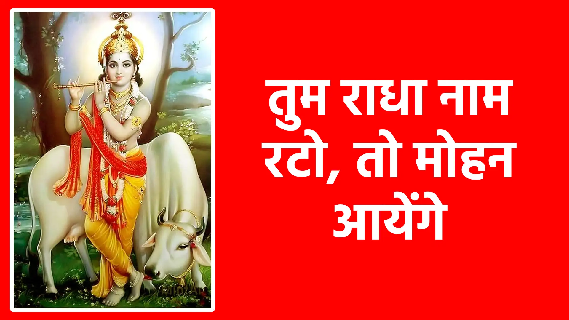 तुम राधा नाम रटो, तो मोहन आयेंगे
