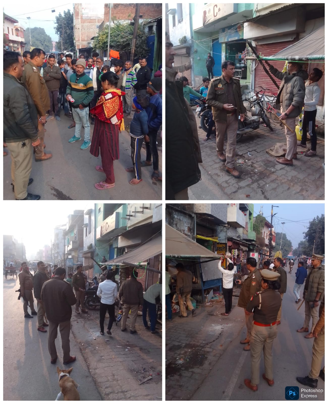 अतिक्रमण करने वाले दर्जनों दुकानदारों का चालान