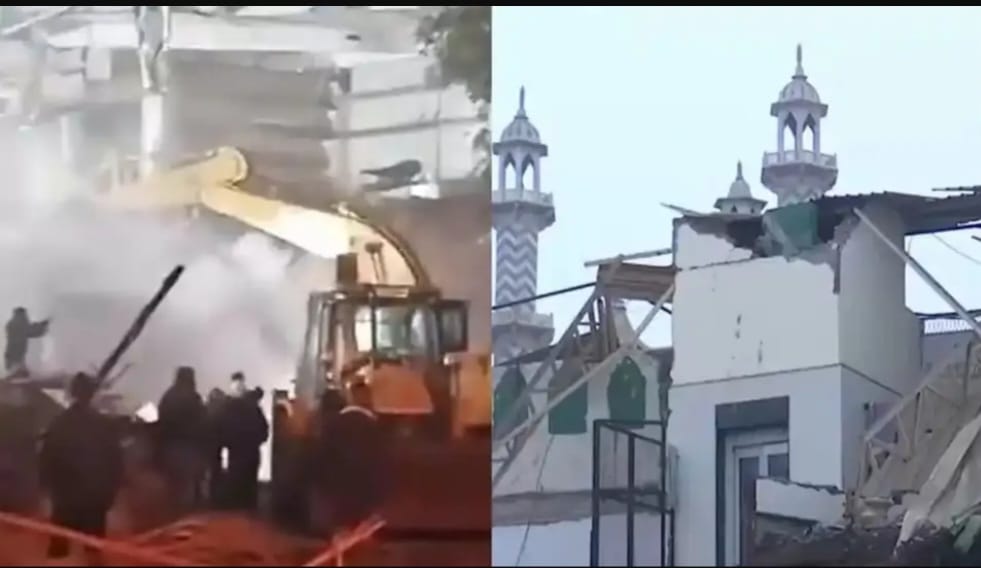 दिल्ली : फैज-ए-इलाही मस्जिद के पास अवैध अतिक्रमण ध्वस्त