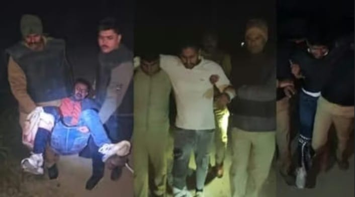 आजमगढ़ : दो अलग-अलग मुठभेड़ों में तीन बदमाश गिरफ्तार