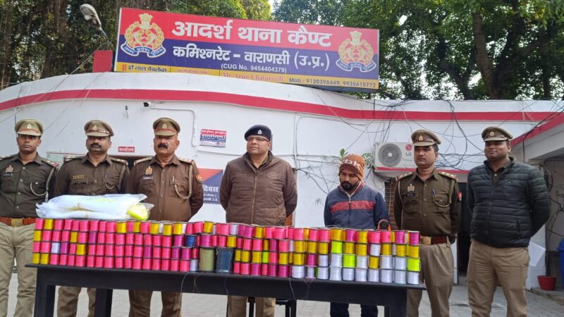 कैंट : 88 किलो चाइनीज मंझा के साथ दुकानदार गिरफ्तार