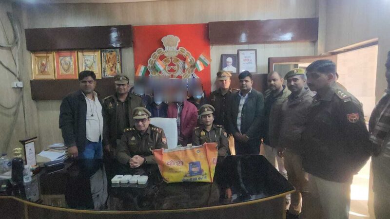 निर्माणाधीन मकान से चोरी करने वाले चार शातिर चोर गिरफ्तार