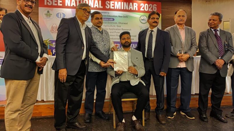 कल्लीपुर के कृषि प्रसार वैज्ञानिक डॉ. राहुल कुमार सिंह यंग साइंटिस्ट अवार्ड से किये गये सम्मानित