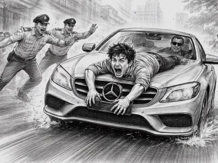 रांची : मर्सिडीज चालक ने युवक को बोनट पर लटकाकर कई किलोमीटर घसीटा