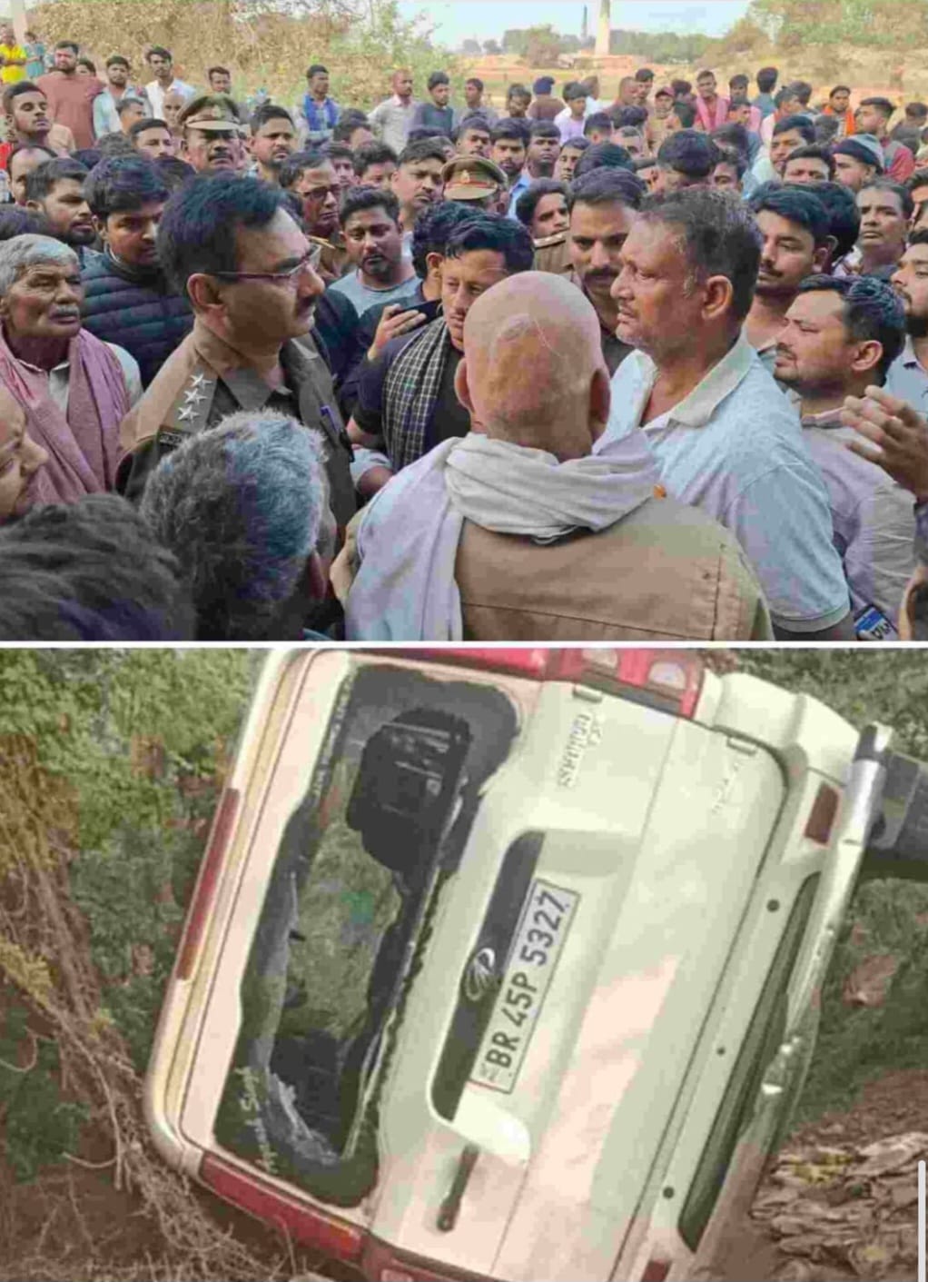 चंदौली : तेज रफ्तार स्कॉर्पियो ने स्कूटी सवार भाई-बहन को रौंदा