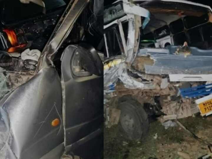 भिंड-ग्वालियर हाईवे पर बारात से लौट रही बस ने ईको कार को मारी टक्कर, 5 की मौत, 7 गंभीर
