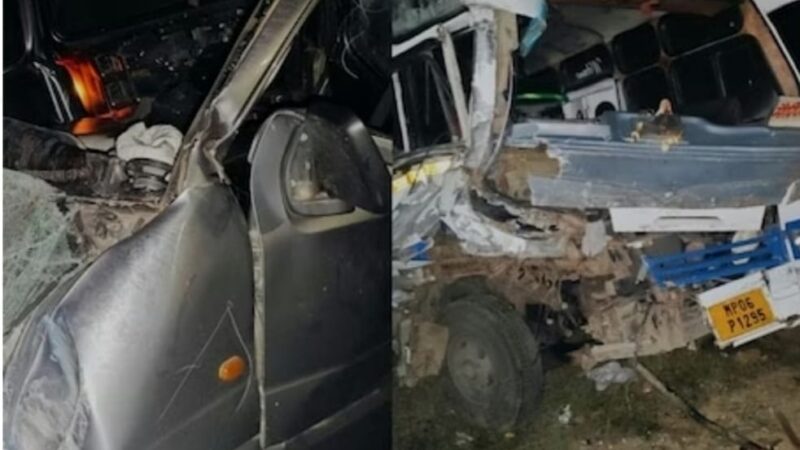 भिंड-ग्वालियर हाईवे पर बारात से लौट रही बस ने ईको कार को मारी टक्कर, 5 की मौत, 7 गंभीर