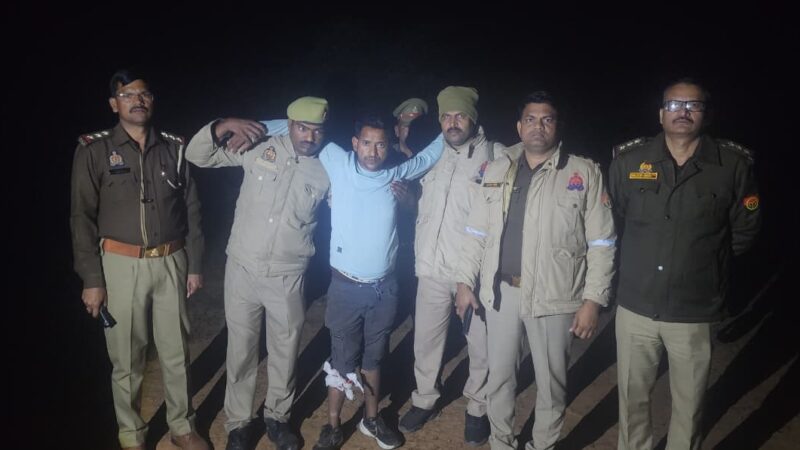 जुगनी जंगल में पुलिस मुठभेड़, वांछित गौ तस्कर घायल होकर गिरफ्तार