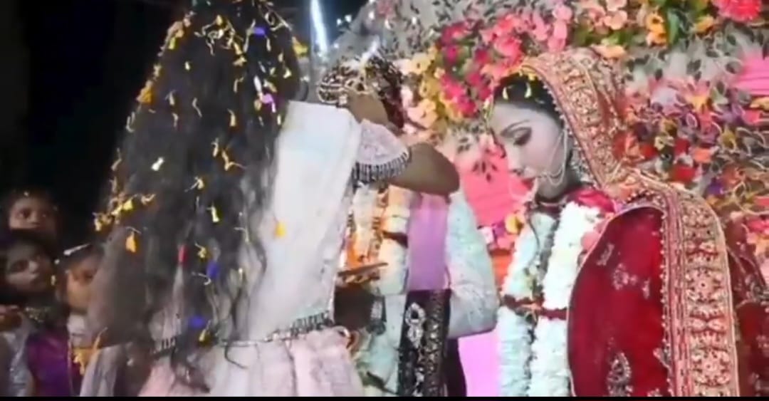 जयमाल  की रस्म के दौरान दुल्हन  को स्टेज पर मारी गोली
