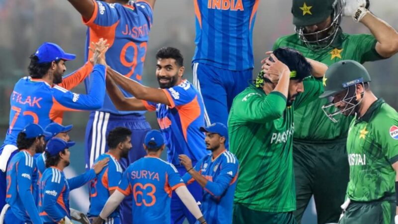 टी-20 वर्ल्ड कप: भारत की पाकिस्तान पर सबसे बड़ी जीत, 61 रन से हराकर सुपर-8 में बनाई जगह