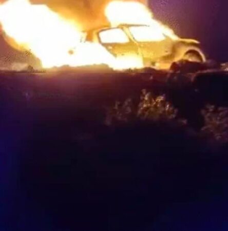 नैनीताल से लौटते समय डंपर की टक्कर से कार बनी आग का गोला