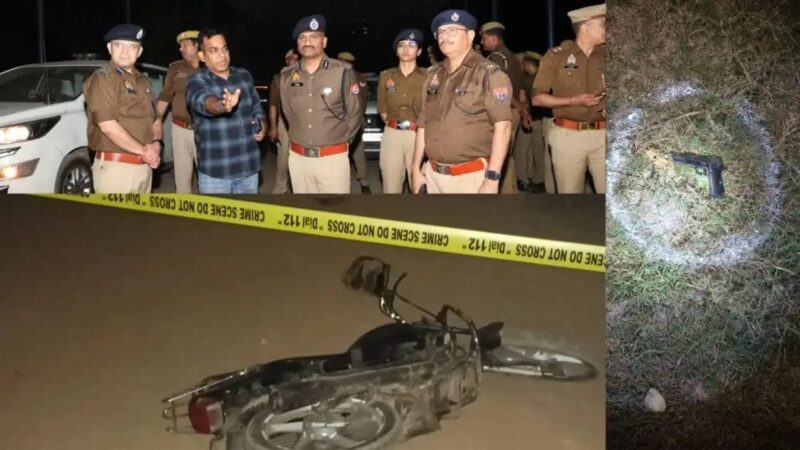 मुठभेड़ में एक लाख का इनामिया ढेर , दो पुलिसकर्मी घायल