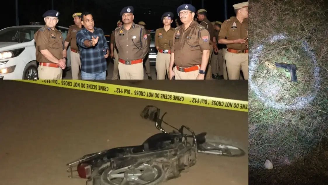 मुठभेड़ में एक लाख का इनामिया ढेर , दो पुलिसकर्मी घायल