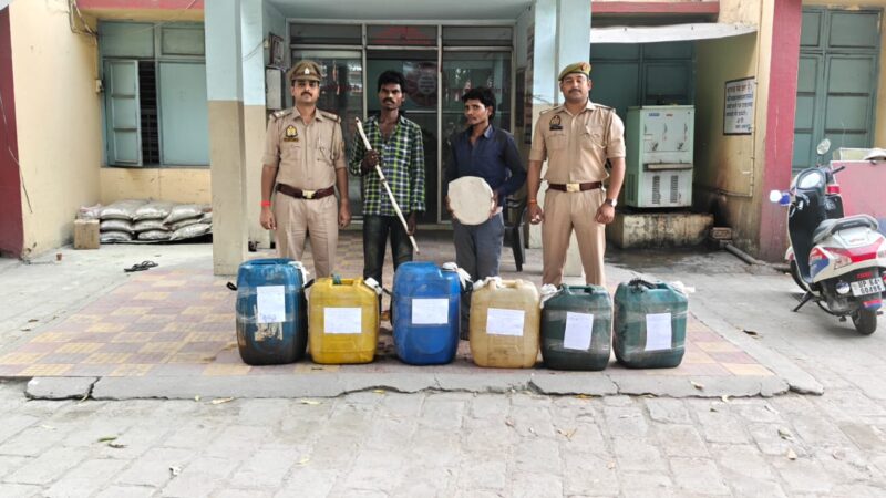 48 घंटे में डीजल चोरी गैंग का भंडाफोड़, 2 गिरफ्तार, 240 लीटर डीजल बरामद