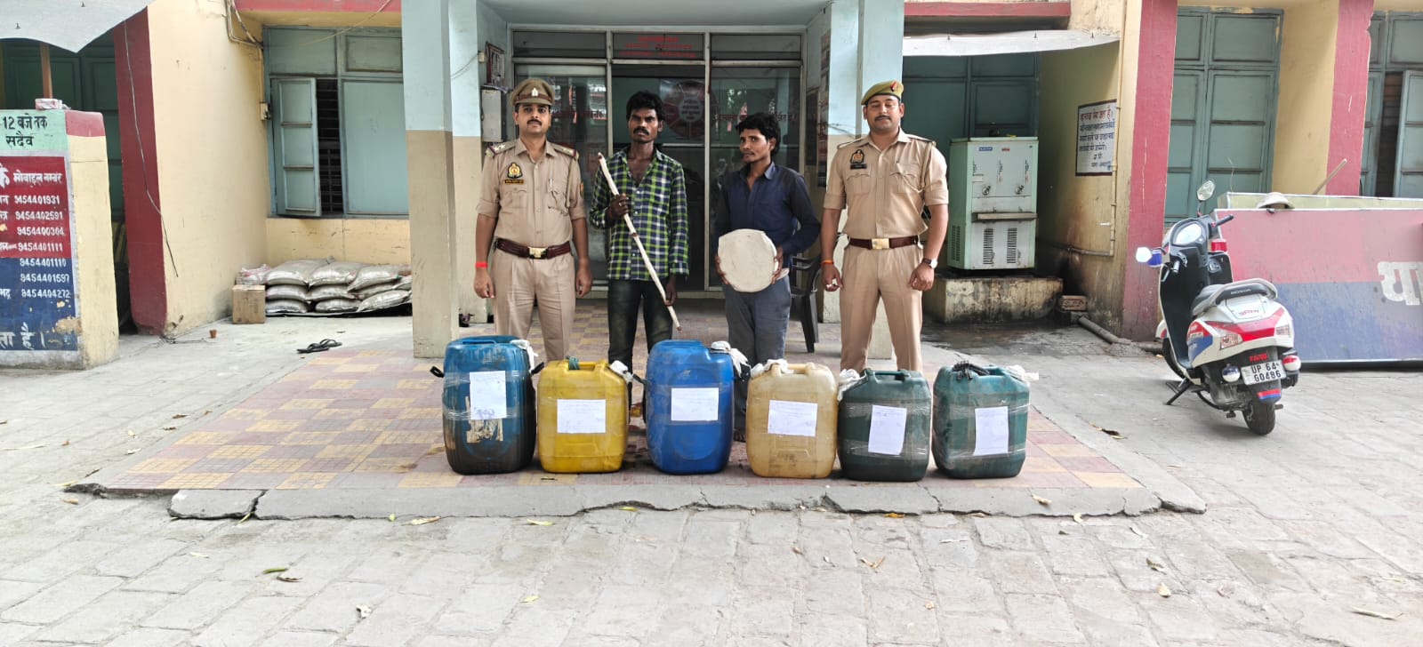 48 घंटे में डीजल चोरी गैंग का भंडाफोड़, 2 गिरफ्तार, 240 लीटर डीजल बरामद