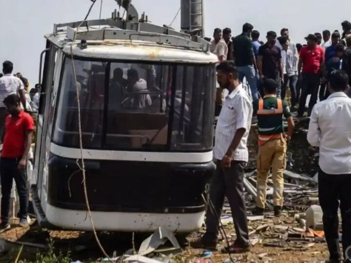 छत्तीसगढ़ : खल्लारी माता मंदिर के रोपवे में केबल टूटने से ट्रॉली गिरी