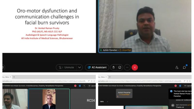 एसिड अटैक प्रभावित दिव्यांगता पर राष्ट्रीय ऑनलाइन सीआरई कार्यक्रम संपन्न