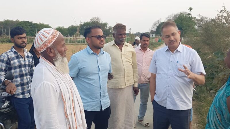 कल्लीपुर में लैंड पुलिंग को लेकर VDA का निरीक्षण, किसानों से संवाद