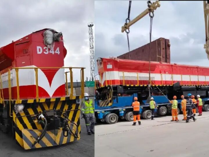 वाराणसी में बने रेल इंजन मोजाम्बिक पहुंचे