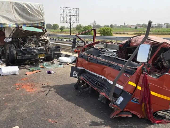 दिल्ली–देहरादून हाईवे पर भीषण हादसा, कैंटर चालक की मौत