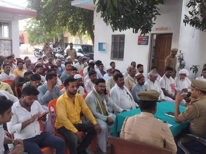 कोटवां चौकी : पीस कमेटी की बैठक में त्योहार सौहार्दपूर्ण माहौल में  मनाने की अपील
