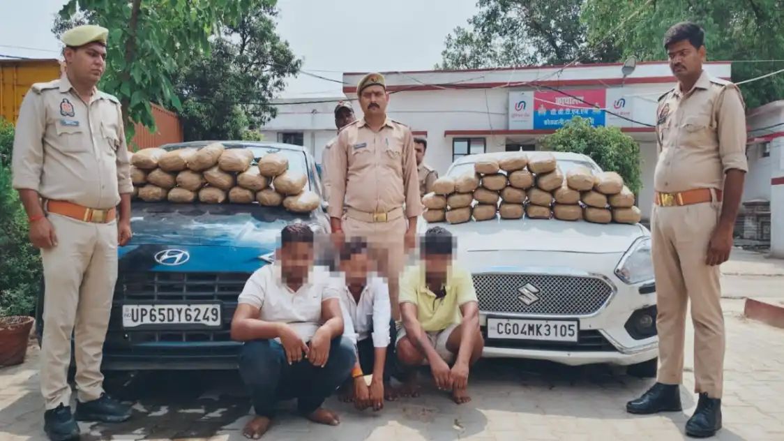 कारों में छिपाकर ले जा रहे 48 किलो गांजा संग तीन तस्कर गिरफ्तार