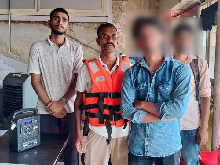 मुंशी घाट पर डूब रहे  किशोर की जल पुलिस ने बचाई जान