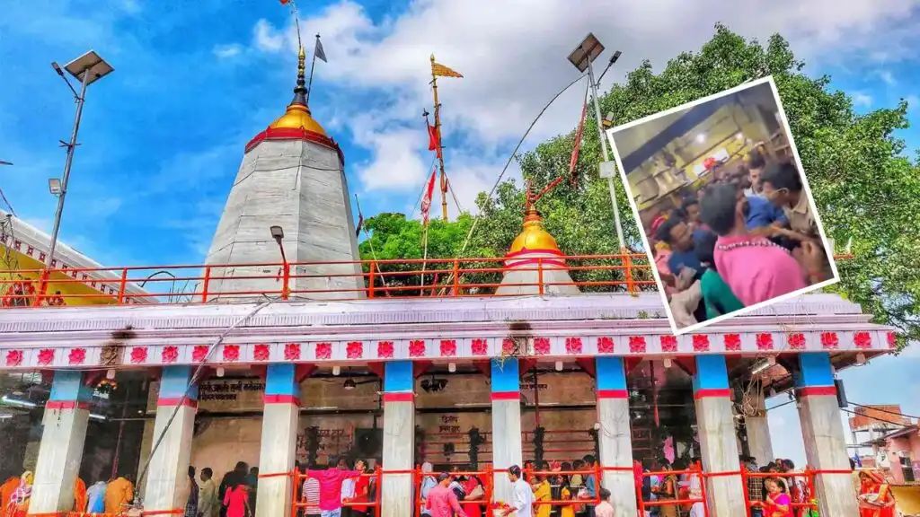 गर्भगृह में श्रद्धालु और पुलिसकर्मी के बीच नोकझोंक, वीडियो वायरल होने से मचा हड़कंप
