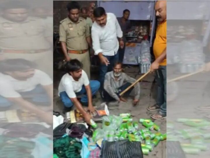 विजया नगरम मार्केट में फिर पकड़ी गई अवैध शराब, पान की गुमटी से बरामद हुआ जखीरा