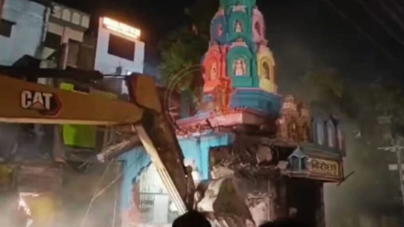 काली मंदिर ध्वस्तीकरण के दौरान हादसा, पीडब्ल्यूडी कर्मचारी की मौत