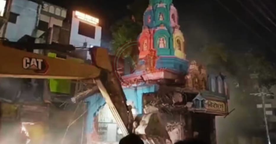 काली मंदिर ध्वस्तीकरण के दौरान हादसा, पीडब्ल्यूडी कर्मचारी की मौत