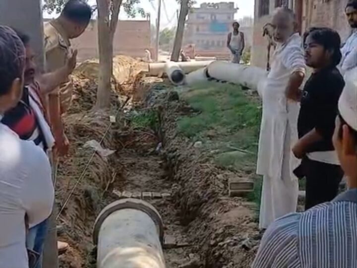 लोहता : सीमांकन के विपरीत चकरोड निर्माण का आरोप