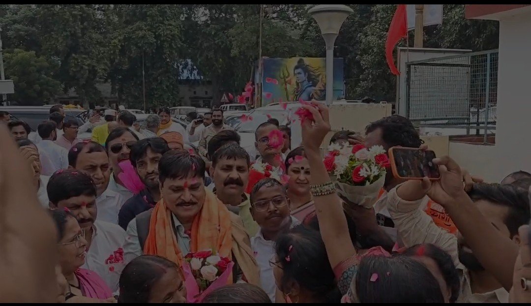 जगदीश पटेल का काशी में भव्य स्वागत