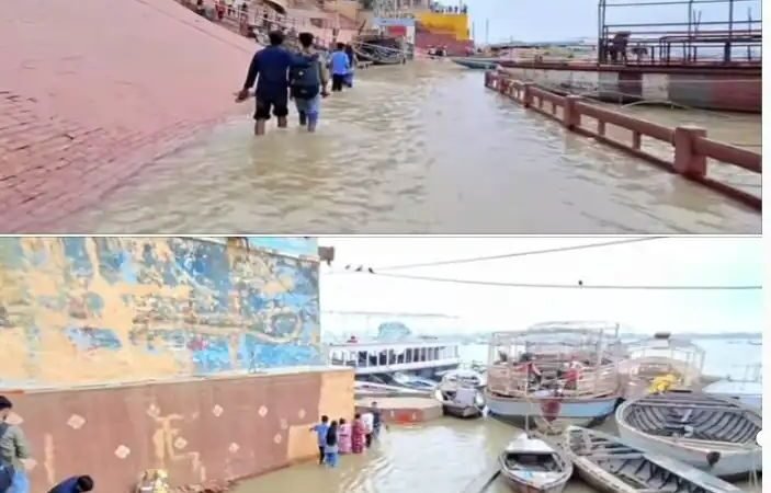 गंगा बढ़ी, घाटों का संपर्क टूटा