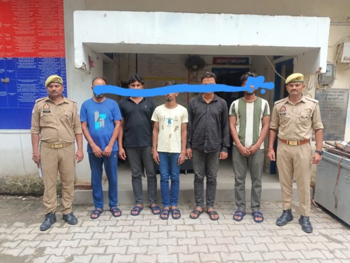जुए की फड़ पर पुलिस का दांव सफल, पांच गिरफ्तार