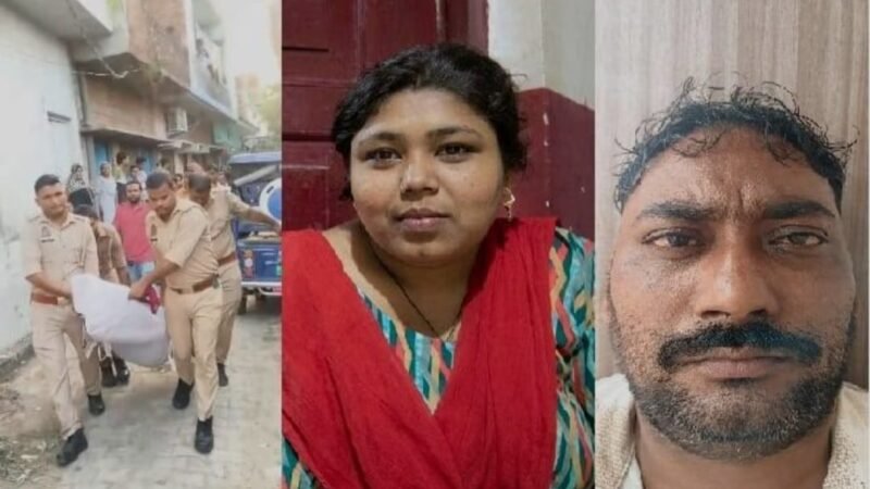 शक में पति ने पत्नी का गला रेता, मौके पर मौत
