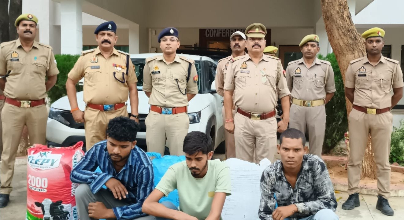 62 लाख की बरामदगी के साथ अंतरराज्यीय गांजा तस्करी गिरोह के तीन सदस्य गिरफ्तार