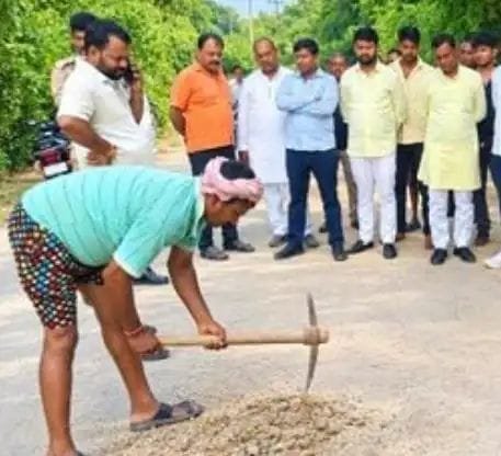 सड़क की गुणवत्ता पर विधायक ने उठाए सवाल