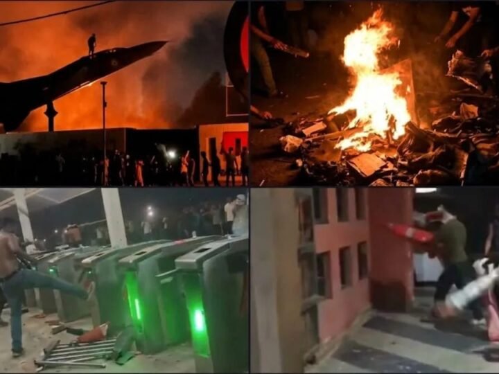 LPU में छात्रों का प्रदर्शन, कैंपस में तोड़फोड़ और आगजनी