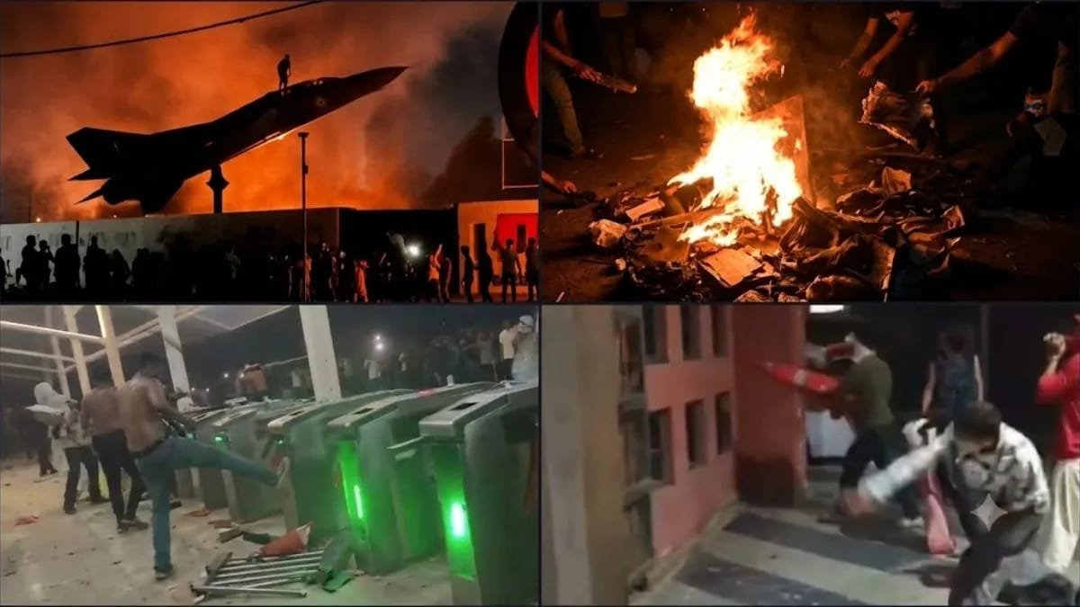 LPU में छात्रों का प्रदर्शन, कैंपस में तोड़फोड़ और आगजनी