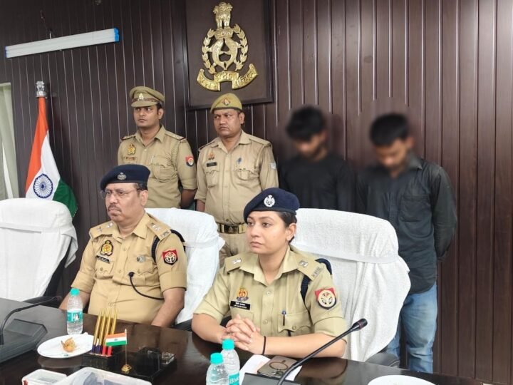महिला का मंगलसूत्र लूटने वाले दो लुटेरे गिरफ्तार